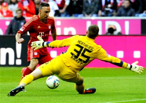 Frank Ribery i Thomas Kraft; foto: AP