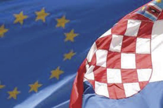 Hrvatska EU zastave