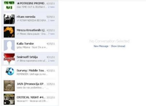 FB privatne poruke