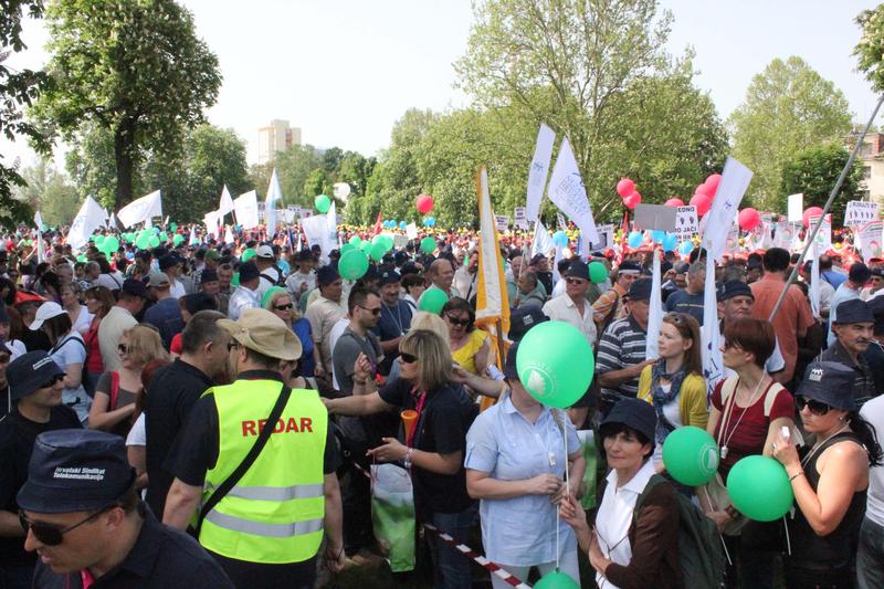 prvomajski protesti u zagrebu