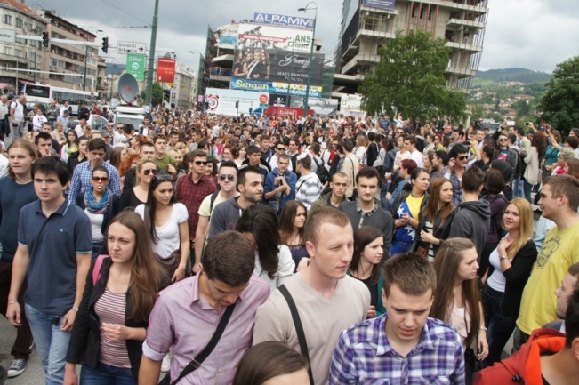 Protesti sarajevskih studenata pred PSBiH