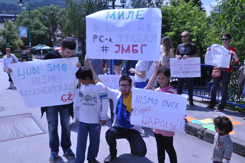 Protesti u Goraždu - JMBG/ Foto: Gorazdeonline.ba