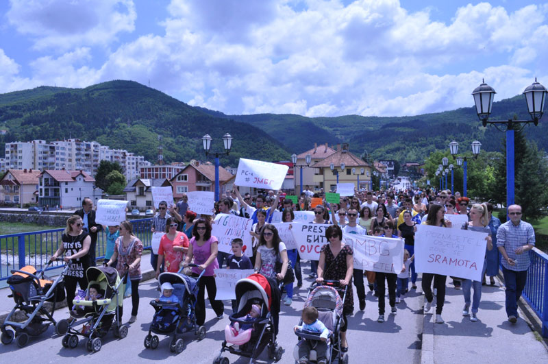 Protesti u Goraždu - JMBG/ Foto: Gorazdeonline.ba