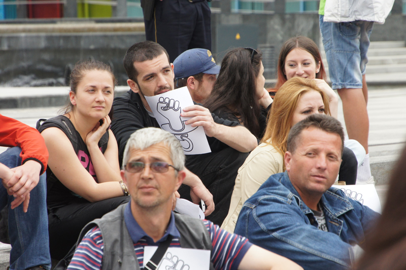 JMBG protesti ispred Parlamenta BiH/ Foto: DEPO PORTAL