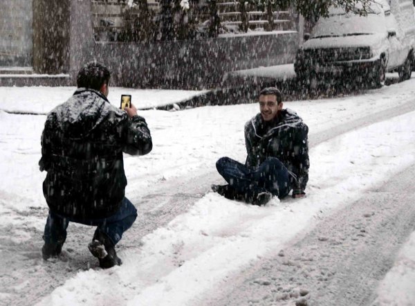 Snijeg u Siriji/ Foto: AA