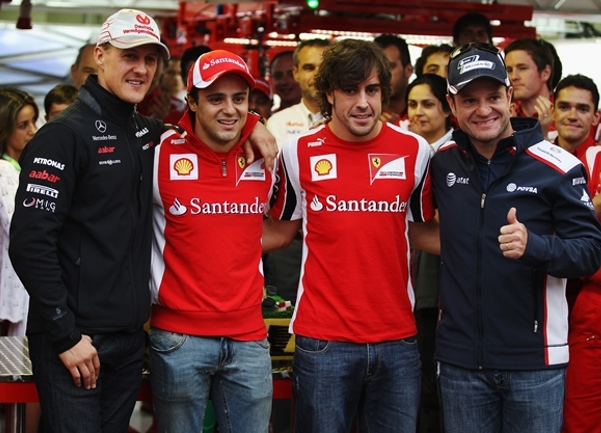 Felipe Massa i Michael Schumacher