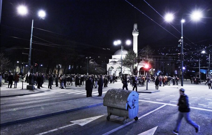 protesti u sarajevu - blokada saobraćajnice/ Foto:AA