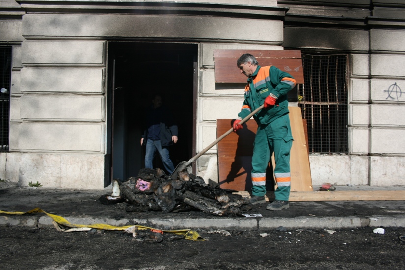 Sarajevska zgarišta nakon protesta/ Foto: DEPO PORTAL