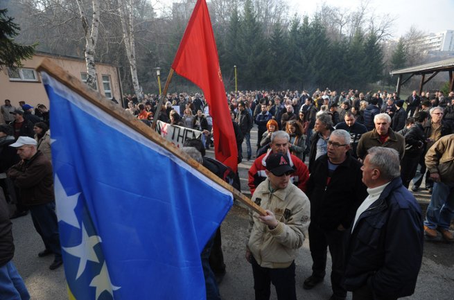 Protesti u Tuzli_februar/ Foto: AA