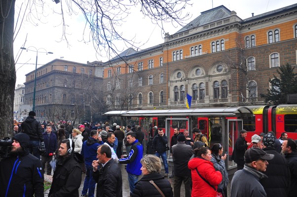 protesti u Sarajevu 22. februar/Foto:AA