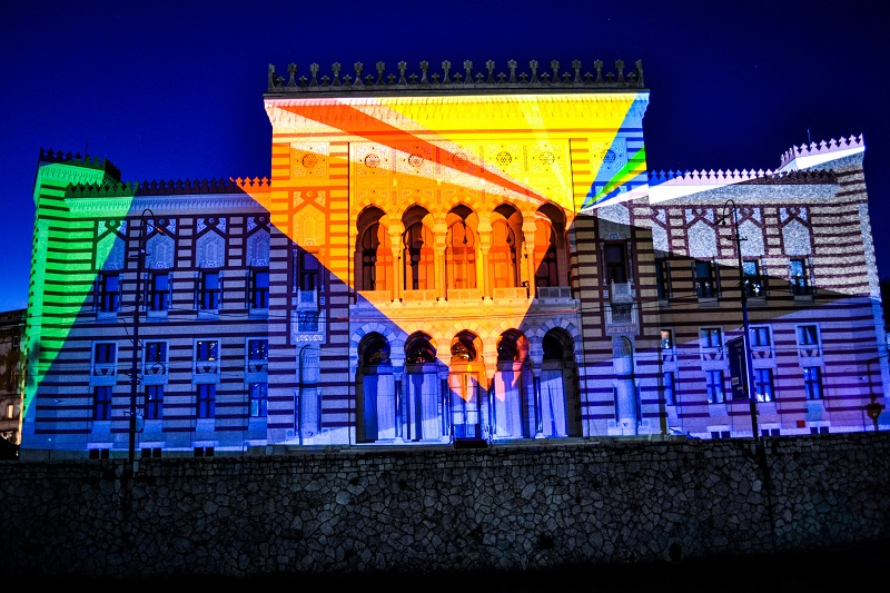 3D mapping projekcija na zgradi Vijećnice