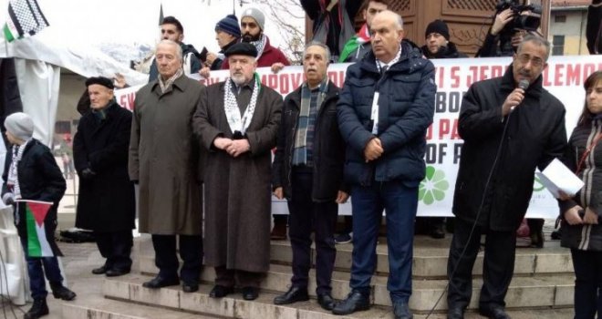 I bivši reis Cerić na protestu u Sarajevu: 'Sarajevo ima kredibilitet da pošalje poruku Izraelu, prihvatilo je 70.000 Jevreja'