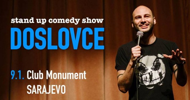 Stand up komičar Aleks Curać Šarić 9. januara u sarajevskom klubu Monument