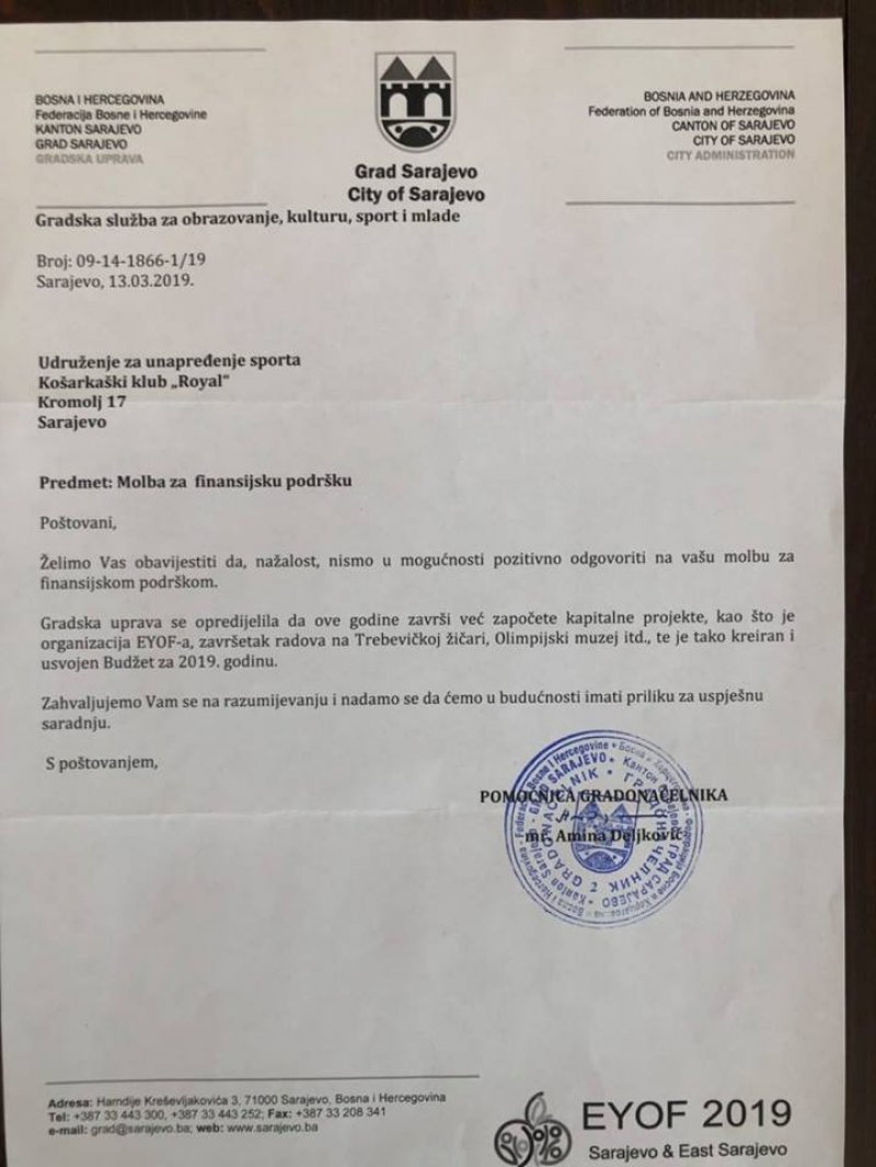 odbijenica-kk-bosna