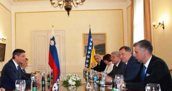 Dodik i Džaferović primili predsjednika Slovenije: Brojne teme na radnom stolu