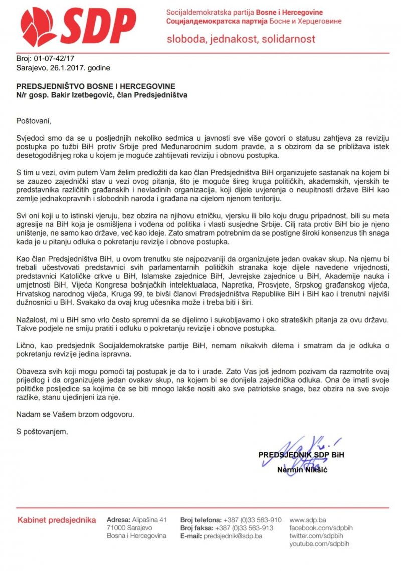 dopis-sdp-bih-izetbegovicu