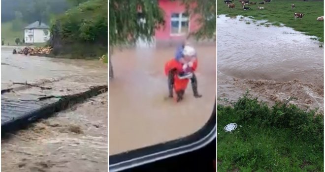 Dramatično u Tuzli: Proglašeno stanje prirodne nesreće zbog poplava i klizišta, padavine ne prestaju