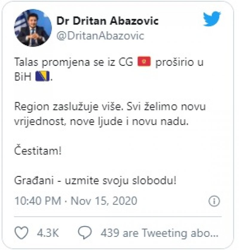 dritan-abazovic-tweet