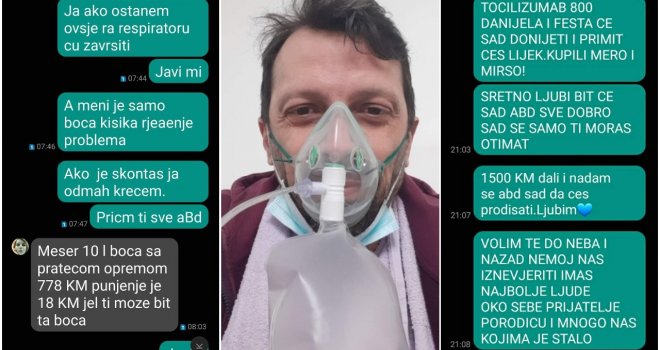 Zastrašujuća ispovijest Sarajke čiji je muž (49) preminuo na KCUS-u: 'Nabavi kisik, vodi me kući... Završit ću na respiratoru!' 