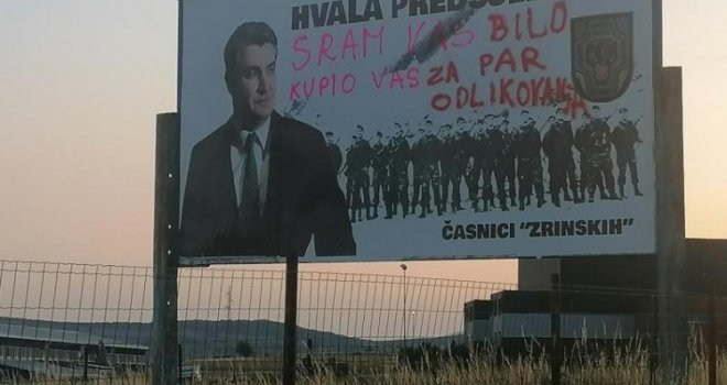 Sporno ko je postavio plakat podrške Zoranu Milanoviću u Tomislavgradu: Časnici 'Zrinskih' se ogradili