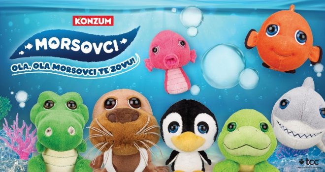 U Konzum stigli Morsovci! Vesela morska ekipa plišanih likova - nova euforija među mališanima  