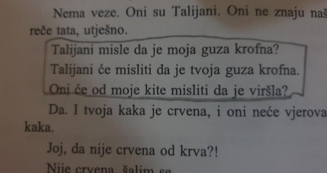 Uprkos protestu roditelja: 'K.ta ko viršla' i 'guza ko krofna' ostaju u lektiri sarajevskih osnovaca