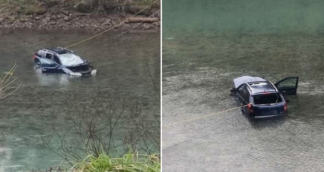 Snimak pucnjave u Foči: Nakon sukoba automobil gurnuli u Drinu