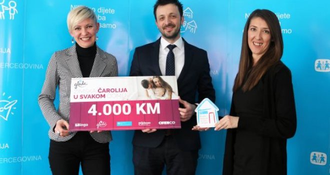 SOS Dječijim selima u BiH donirano 4.000 KM izvojenih od prodaje Glade Winter 2021 artikala u Bingo marketima