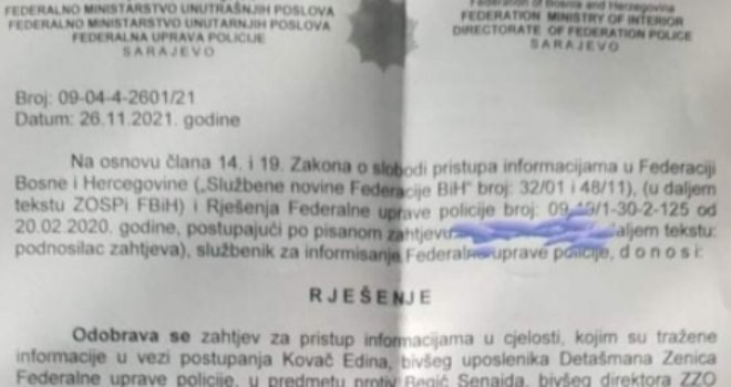 Klupko se odmotava: Zašto je protiv Edina Kovača, bivšeg inspektora FUP-a, podnesena krivična prijava?!?