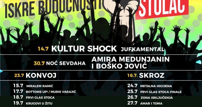 Na Iskre budućnosti stižu Kultur Shock, Amira Medunjanin i Boško Jović, Konvoj, Skroz i mnogi drugi