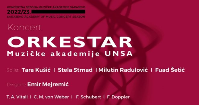 U Vijećnici sutra koncert Orkestra Muzičke akademije UNSA, pod dirigentskom palicom prof. Emira Mejremića