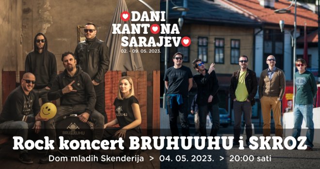 Koncert grupe 'Skroz' i 'Bruhuuhu'  4. maja u Domu mladih 