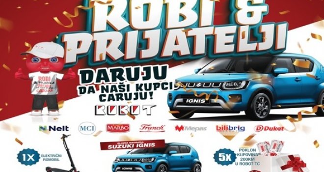 Počinje velika ROBOT-ova nagradna igra: Glavna nagrada automobil Suzuki Ignis, ali to je samo početak... 