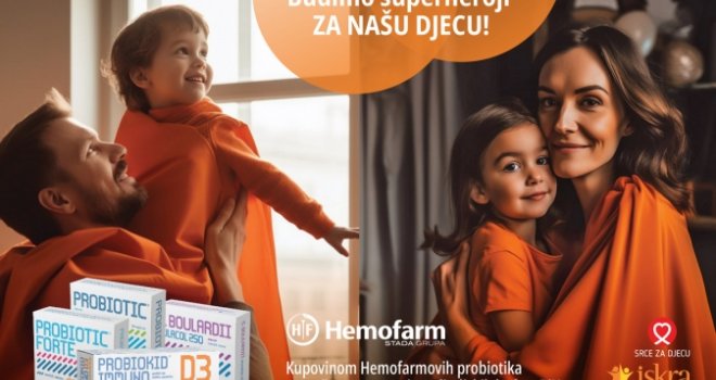 Kreni od sebe: Dio novca od prodaje probiotika Hemofarm izdvaja za podršku roditeljskim kućama u BiH