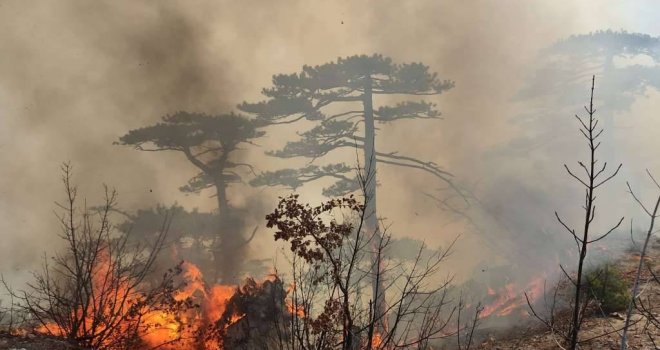 Novi požar kod Mostara! Gašenje otežavaju nepristupačan teren, vjetar i visoke temperature