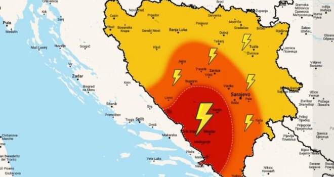 Kiša i grmljavina nisu jedino što će pogoditi BiH: Još jedna nepogoda zahvatit će neke gradove