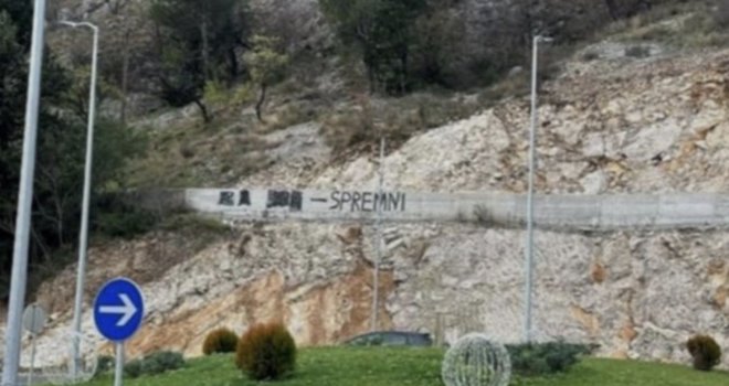 U Stocu osvanuo grafit 'Za dom spremni'