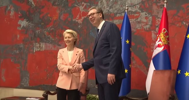 Uprkos protivljenju niza zastupnika, Von der Leyen i Costa večeras se ipak sastaju sa Vučićem u Briselu  