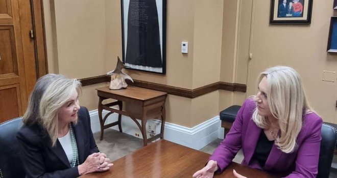 Cvijanović u Vašingtonu razgovarala sa senatorima Maršom Blekburn i Bernijem Morenom