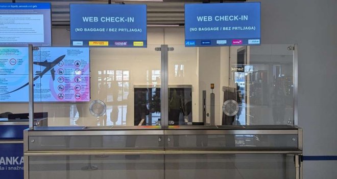 Promjena na sarajevskom aerodromu: Evo gdje se nalaze (novi) WEB chek-in šalteri za kontrolu dokumenata
