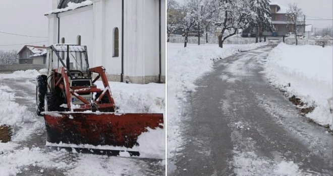 Ibro očistio put da bi komšije mogle na božićnu liturgiju... i izazvao lavinu komentara