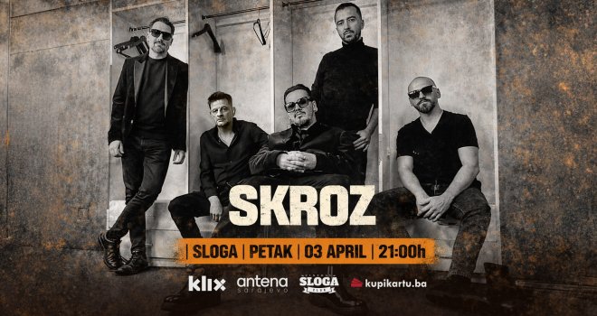 Grupa Skroz najavila koncert u Sarajevu 3. aprila u klubu Sloga