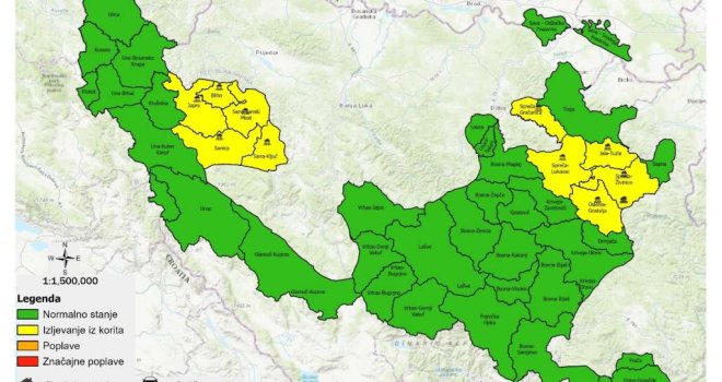 Očekuje se porast vodostaja na dijelu vodnog područja rijeke Save