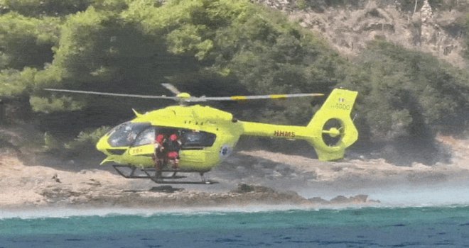 Drama na Hvaru: Helikopter sletio na stijene i spasio život ženi