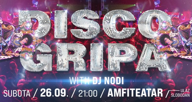 Disco Gripa ponovo u Domu mladih 26. septembra