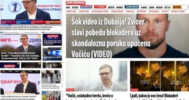 Srbija se probudila nakon historijskog poraza Vučića, a evo šta jutros pišu 'njegovi mediji': Teško ih je nadmašiti!